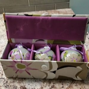 Vera Bradley Ornament Trio in Box